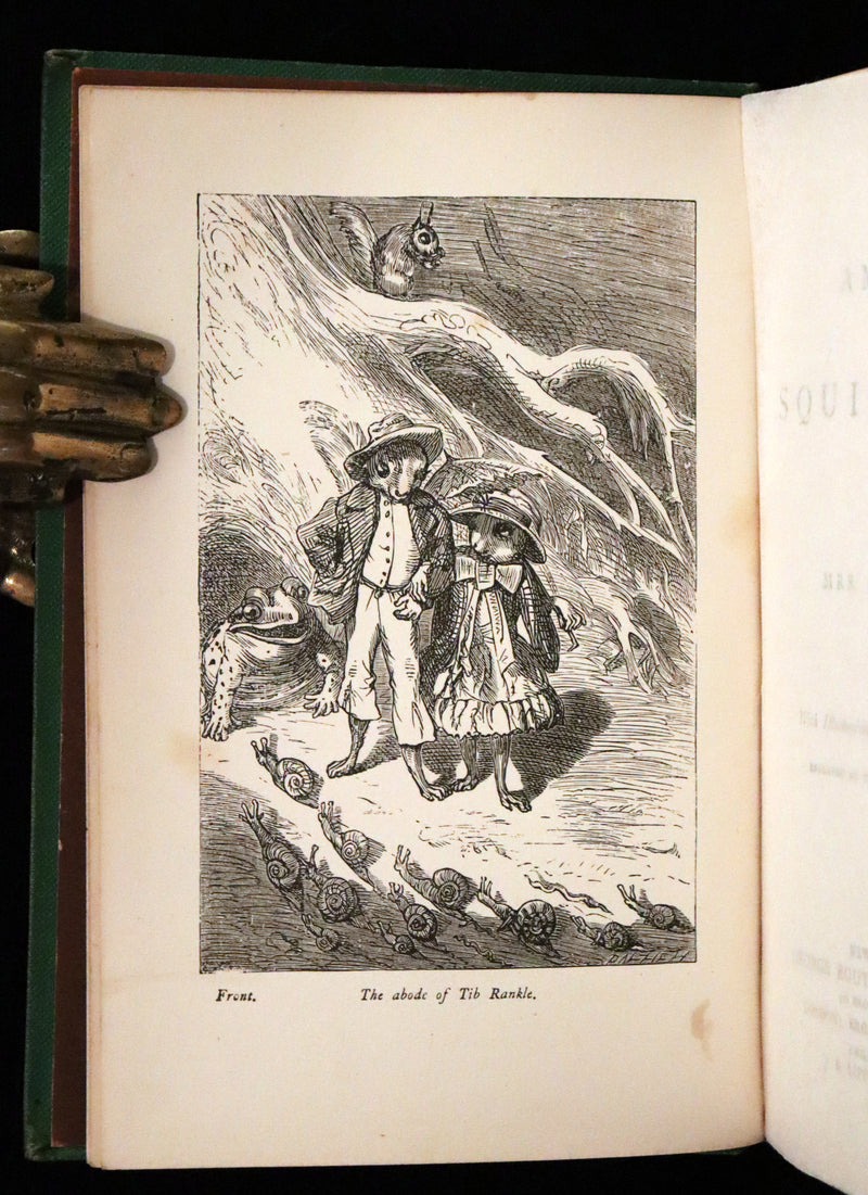 1868 Scarce Book ~ AMONG THE SQUIRRELS by Mrs. Denison, Illustrated by Griset & engraved by Dalziel Brothers.