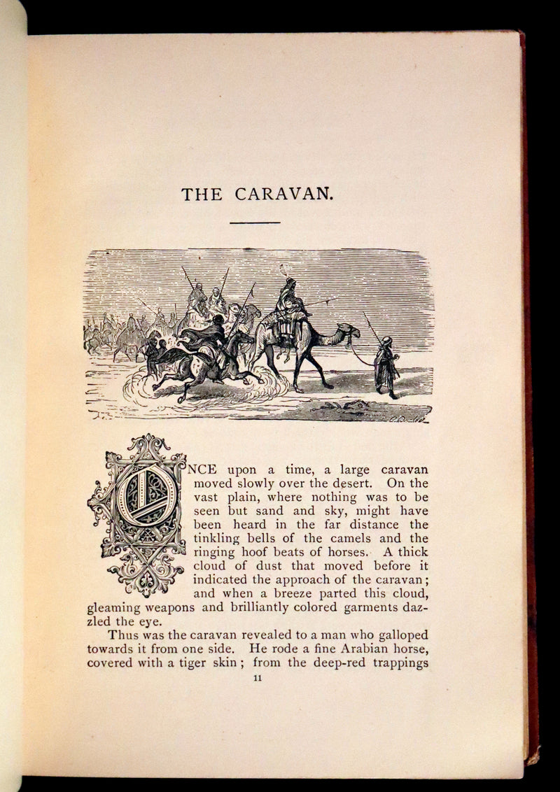 1882 Scarce Victorian Book - HAUFF'S Fairy Tales, Tales of the Caravan, Inn, and Palace. Illustrated.