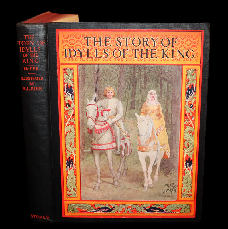 1912 Rare Book Illustrated by Maria L. Kirk - Legend of King Arthur - The Story of Idylls of the King.