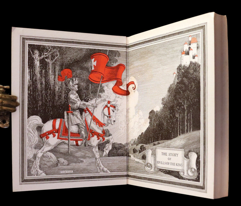 1912 Rare Book Illustrated by Maria L. Kirk - Legend of King Arthur - The Story of Idylls of the King.