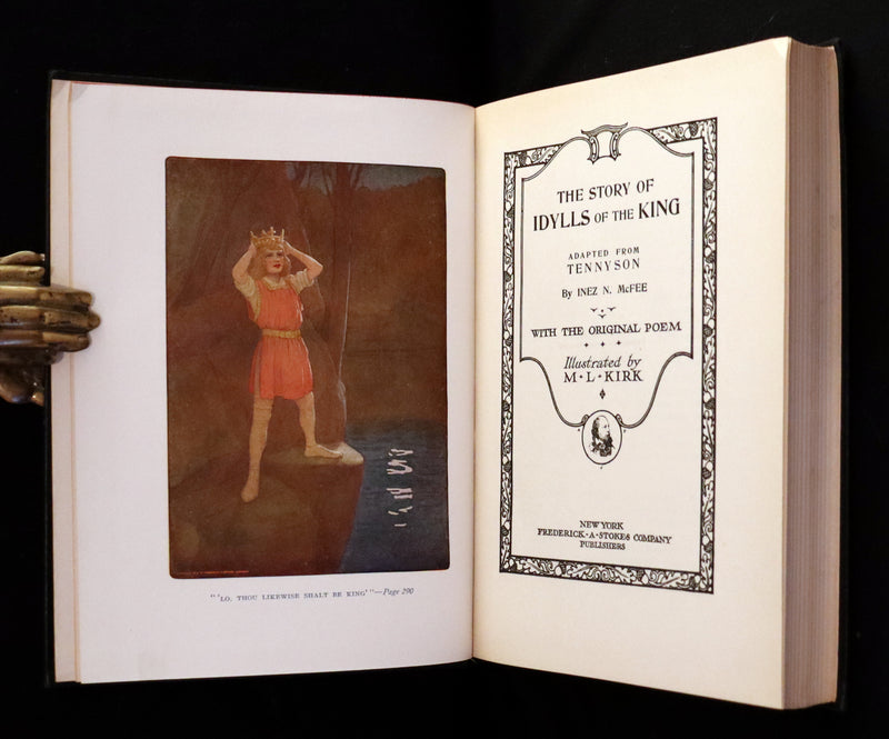 1912 Rare Book Illustrated by Maria L. Kirk - Legend of King Arthur - The Story of Idylls of the King.