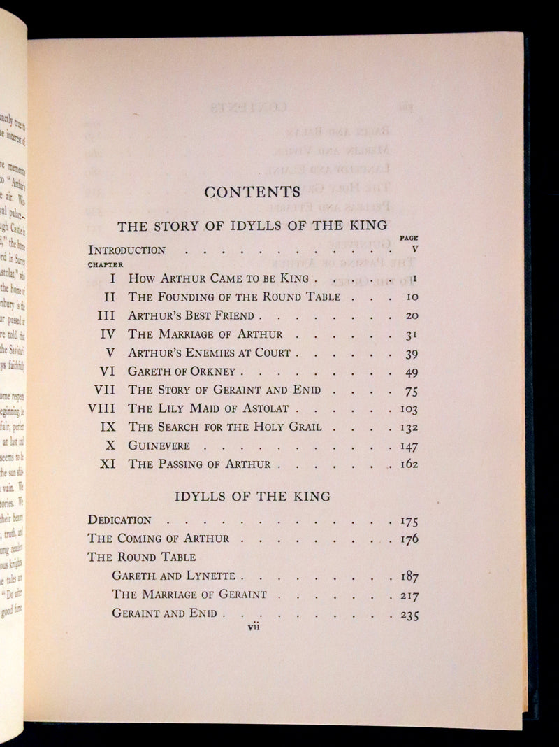 1912 Rare Book Illustrated by Maria L. Kirk - Legend of King Arthur - The Story of Idylls of the King.