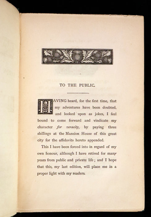 1868 Rare Book - The Travels and Surprising Adventures of Baron MUNCHAUSEN. Illustrated by Cruikshank.