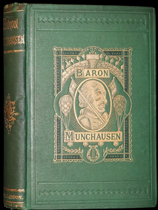 1868 Rare Book - The Travels and Surprising Adventures of Baron MUNCHAUSEN. Illustrated by Cruikshank.