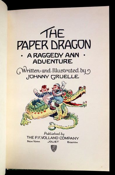1926 Rare First Edition - THE PAPER DRAGON, A Raggedy Ann Adventure in Publisher Box.