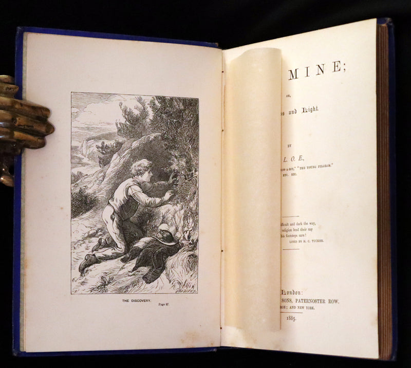 1885 Rare Victorian Book - The Mine, or Darkness and Light by Charlotte Maria Tucker (A.L.O.E.).