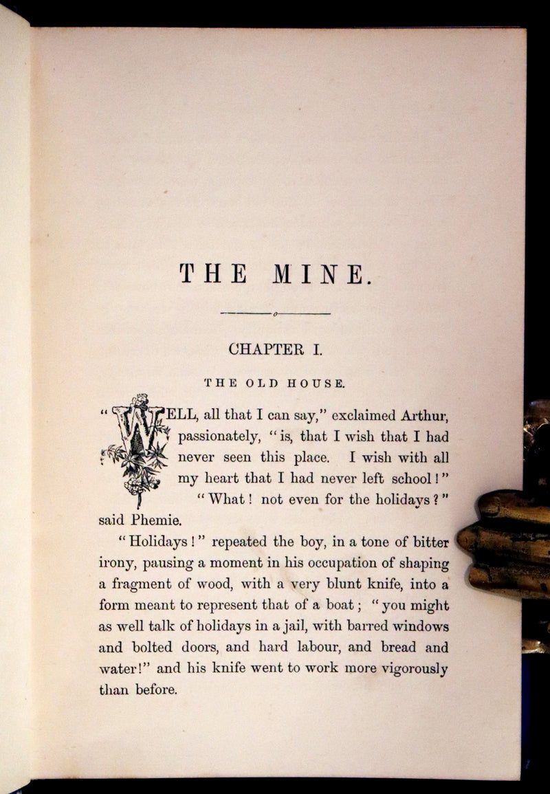 1885 Rare Victorian Book - The Mine, or Darkness and Light by Charlotte Maria Tucker (A.L.O.E.).