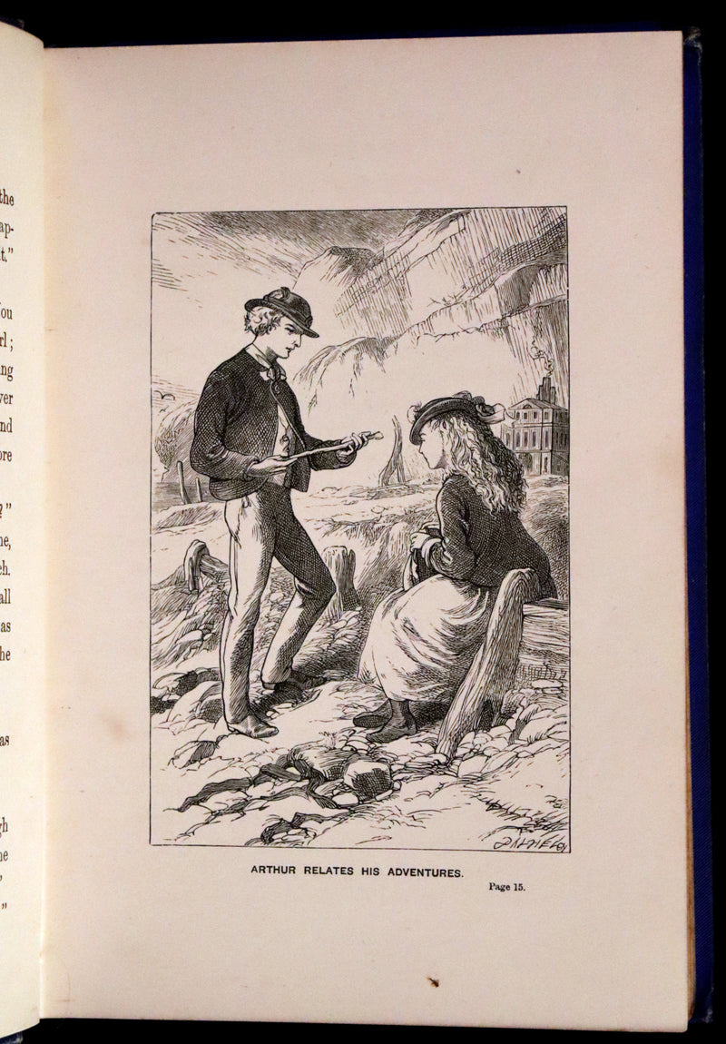 1885 Rare Victorian Book - The Mine, or Darkness and Light by Charlotte Maria Tucker (A.L.O.E.).