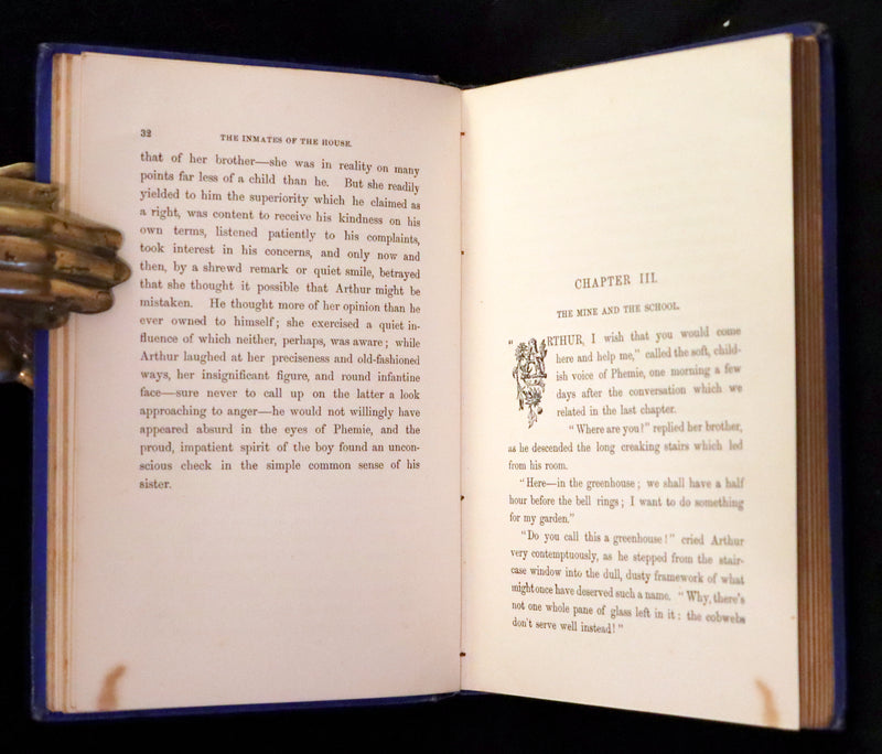 1885 Rare Victorian Book - The Mine, or Darkness and Light by Charlotte Maria Tucker (A.L.O.E.).