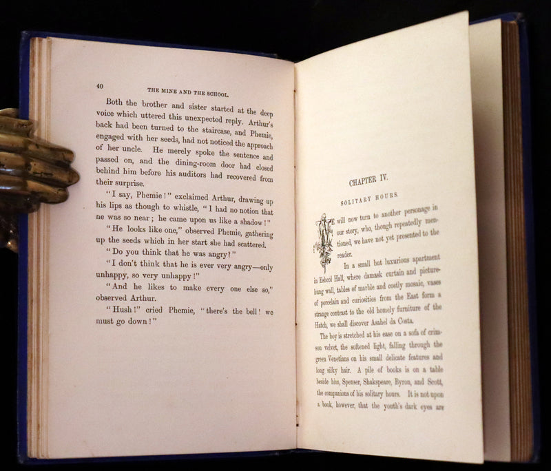 1885 Rare Victorian Book - The Mine, or Darkness and Light by Charlotte Maria Tucker (A.L.O.E.).