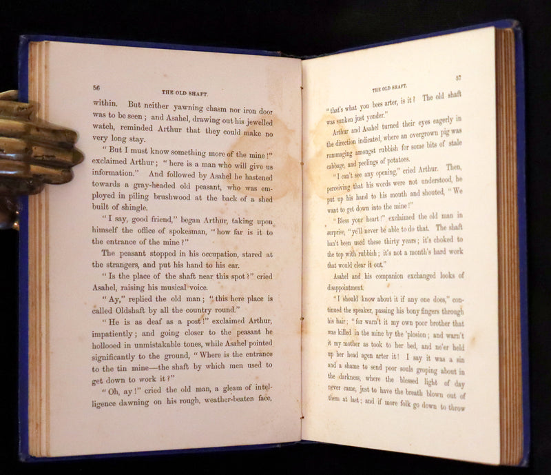 1885 Rare Victorian Book - The Mine, or Darkness and Light by Charlotte Maria Tucker (A.L.O.E.).