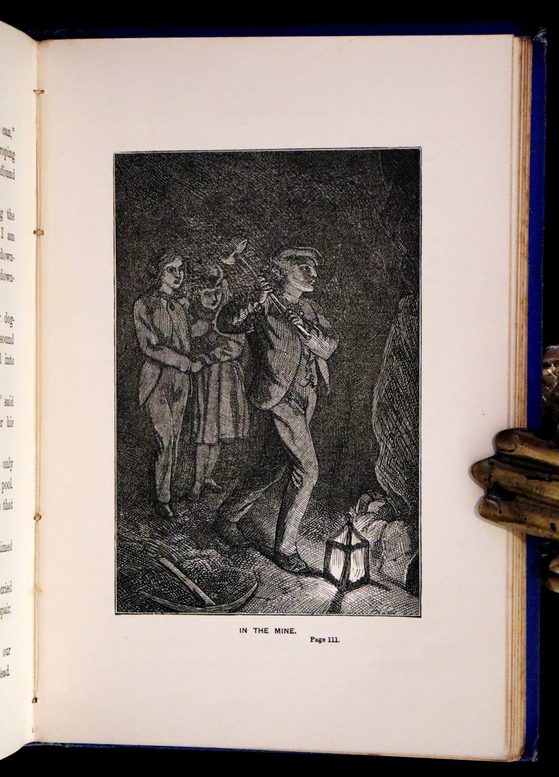 1885 Rare Victorian Book - The Mine, or Darkness and Light by Charlotte Maria Tucker (A.L.O.E.).