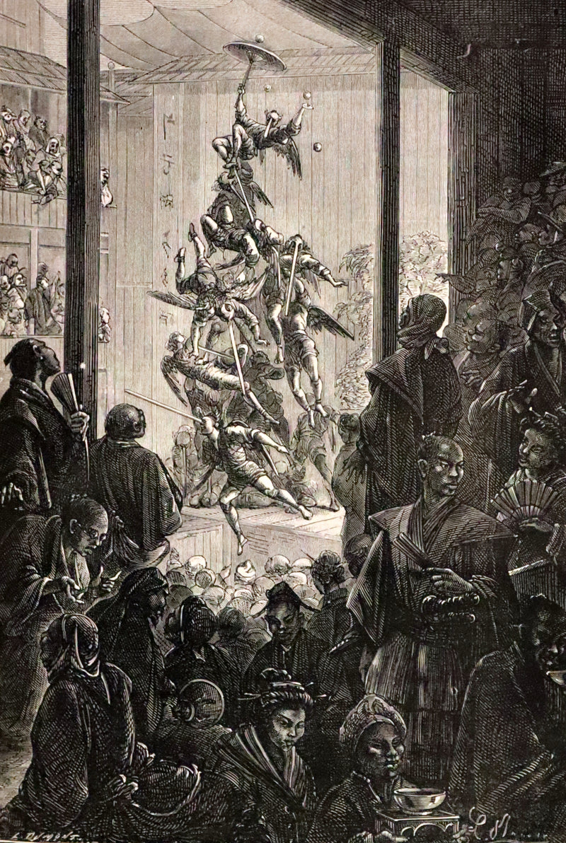 1876 Rare French Book - JULES VERNE - Around the World in Eighty Days - Le tour du monde en quatre-vingts jours.