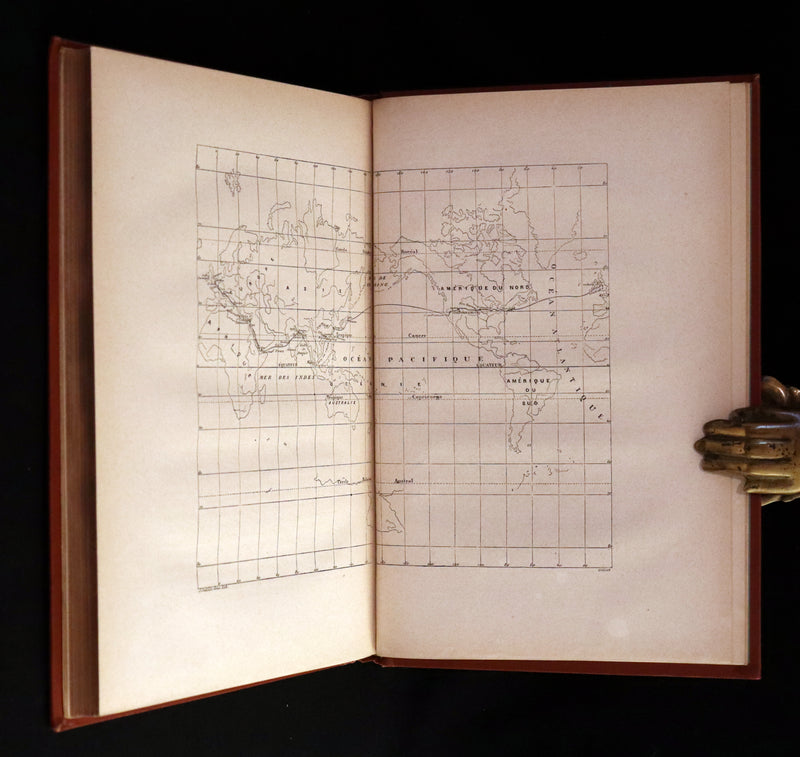 1876 Rare French Book - JULES VERNE - Around the World in Eighty Days - Le tour du monde en quatre-vingts jours.