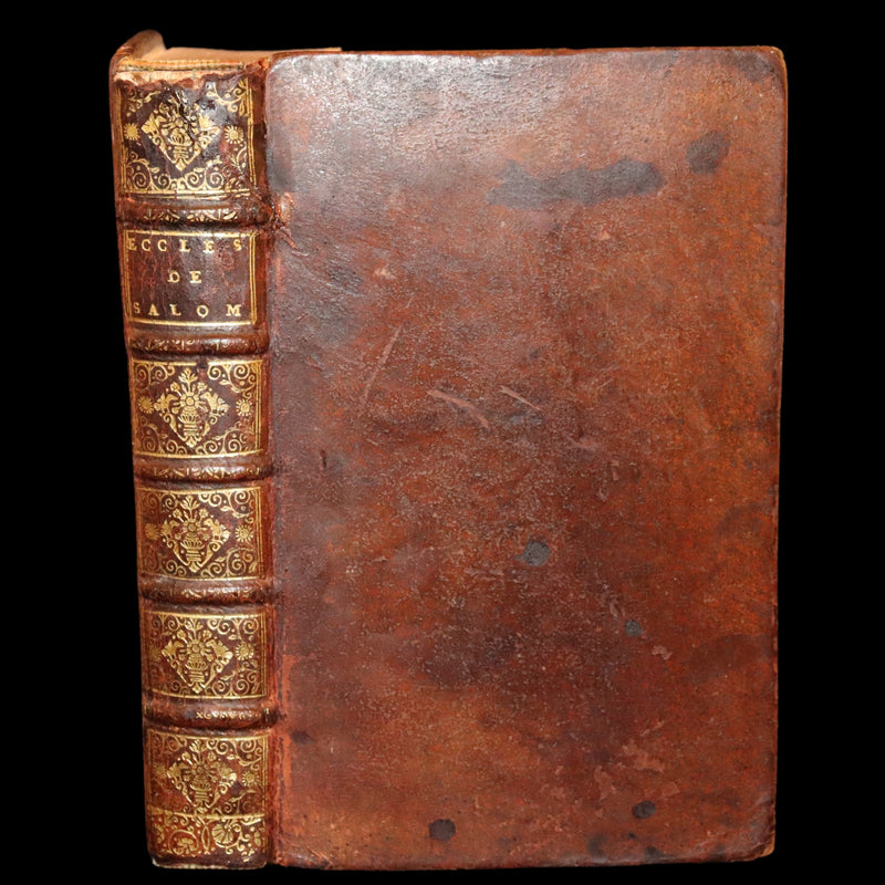 1701 Rare Latin French Book Bible - ECCLESIASTES of King Solomon & The Book of Wisdom by Le Maistre de Sacy.
