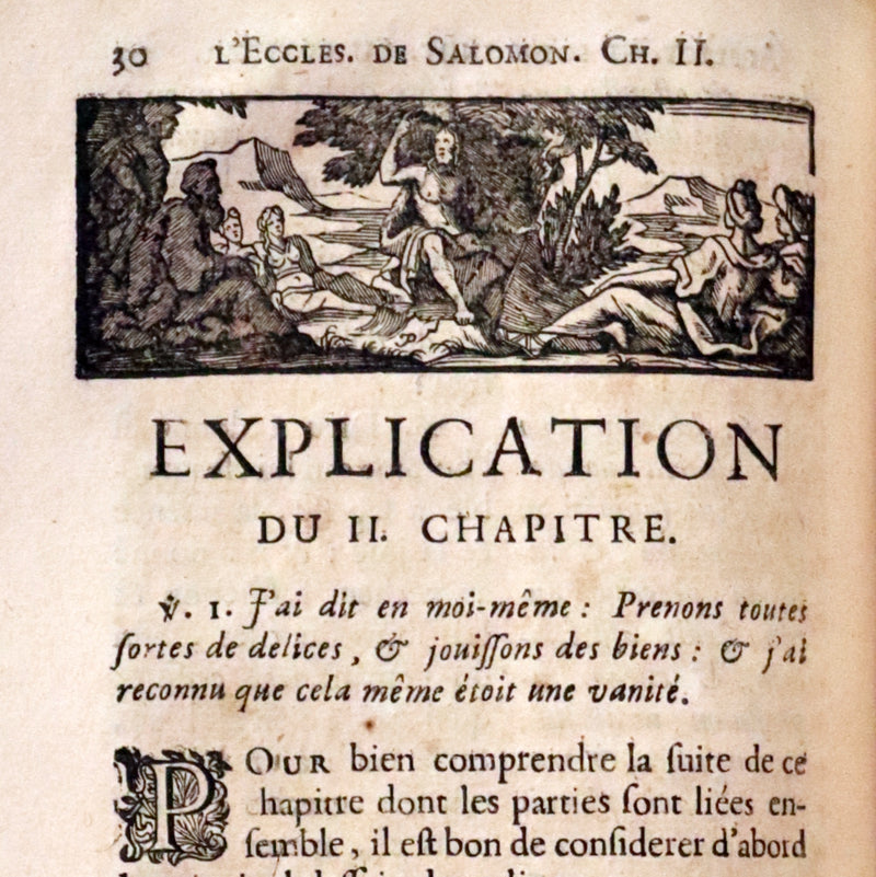 1701 Rare Latin French Book Bible - ECCLESIASTES of King Solomon & The Book of Wisdom by Le Maistre de Sacy.