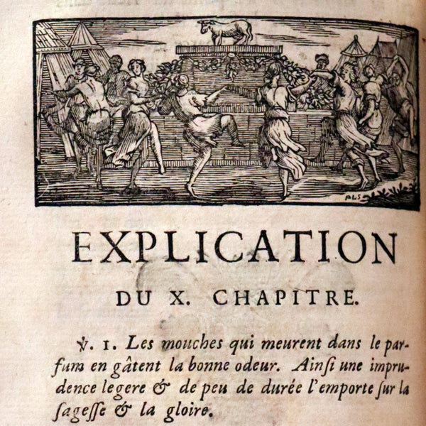 1701 Rare Latin French Book Bible - ECCLESIASTES of King Solomon & The Book of Wisdom by Le Maistre de Sacy.