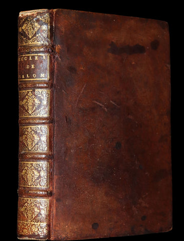 1701 Rare Latin French Book Bible - ECCLESIASTES of King Solomon & The Book of Wisdom by Le Maistre de Sacy.