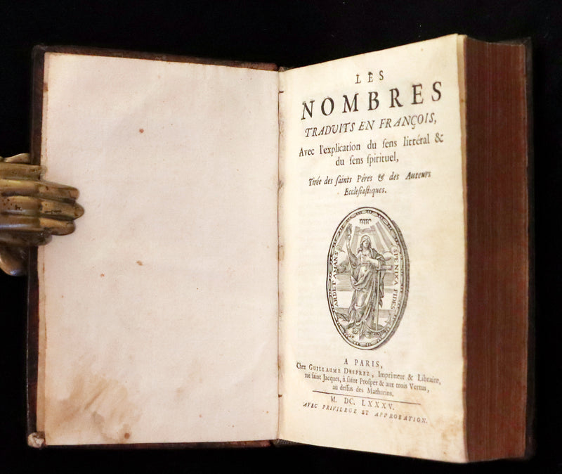 1685 Rare Latin French Book Bible - The Book of Numbers & The Book of Deuteronomy by Le Maistre de Sacy.