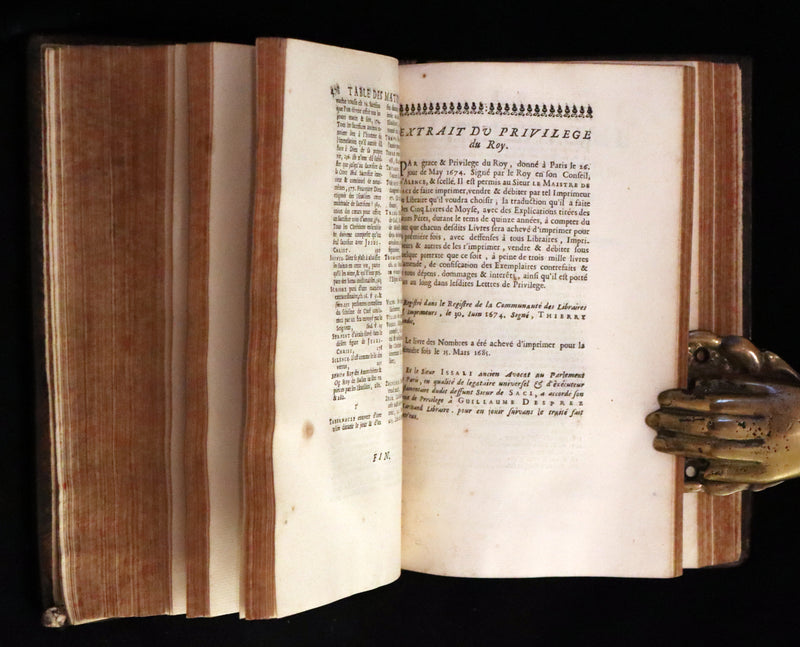 1685 Rare Latin French Book Bible - The Book of Numbers & The Book of Deuteronomy by Le Maistre de Sacy.