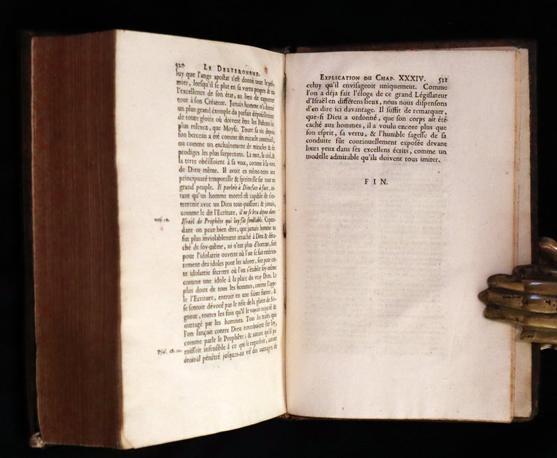 1685 Rare Latin French Book Bible - The Book of Numbers & The Book of Deuteronomy by Le Maistre de Sacy.