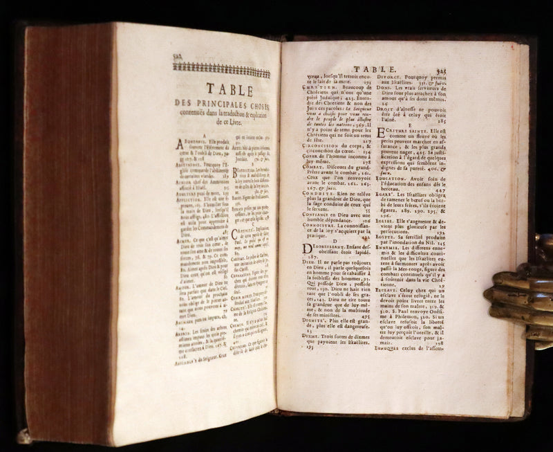 1685 Rare Latin French Book Bible - The Book of Numbers & The Book of Deuteronomy by Le Maistre de Sacy.