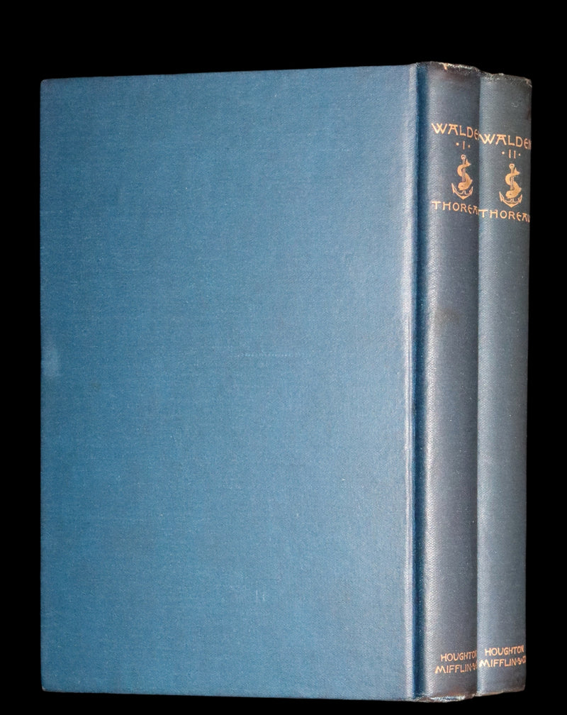 1894 Rare Book Set - WALDEN or, Life in the Woods by Henry David Thoreau.