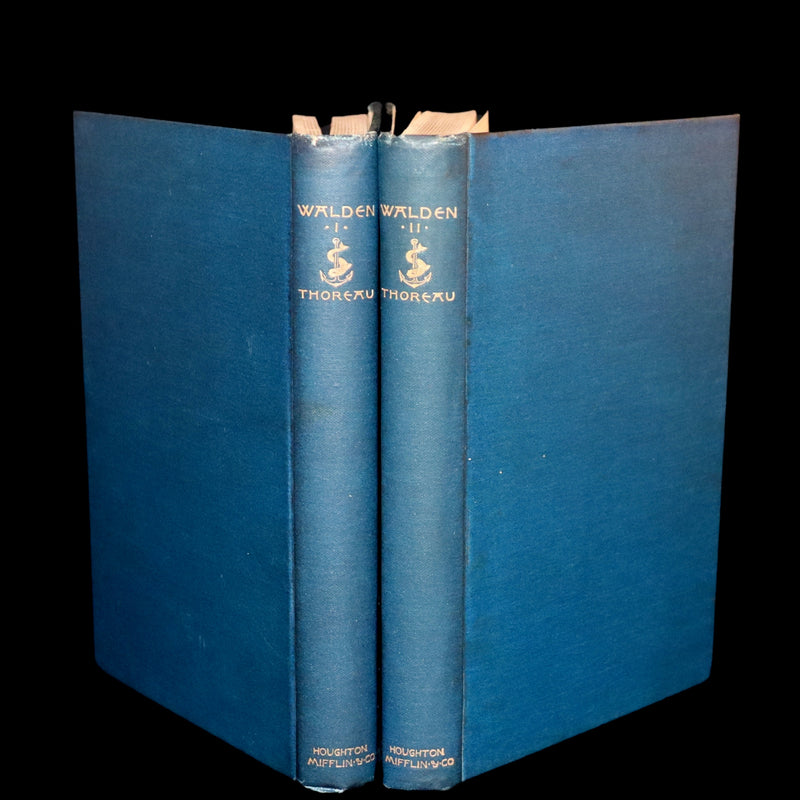 1894 Rare Book Set - WALDEN or, Life in the Woods by Henry David Thoreau.
