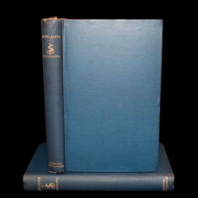 1894 Rare Book Set - WALDEN or, Life in the Woods by Henry David Thoreau.