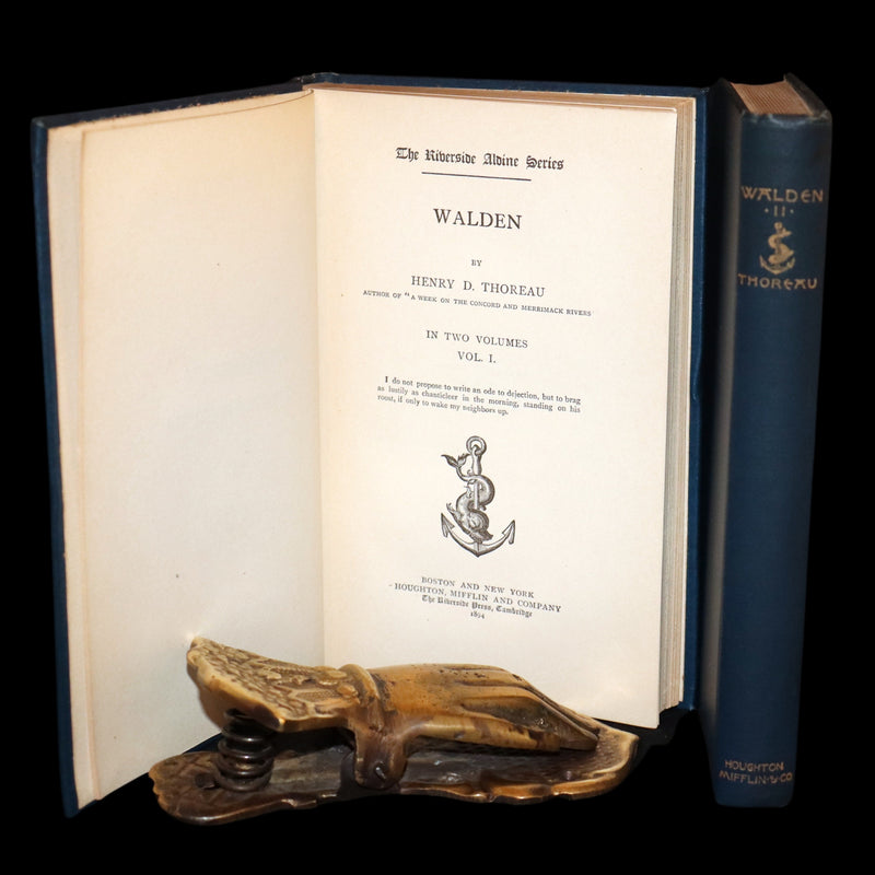 1894 Rare Book Set - WALDEN or, Life in the Woods by Henry David Thoreau.