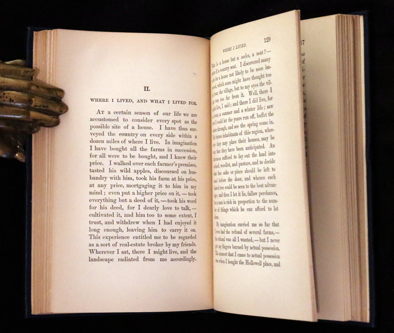 1894 Rare Book Set - WALDEN or, Life in the Woods by Henry David Thoreau.