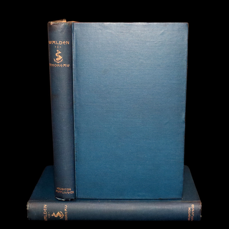 1894 Rare Book Set - WALDEN or, Life in the Woods by Henry David Thoreau.