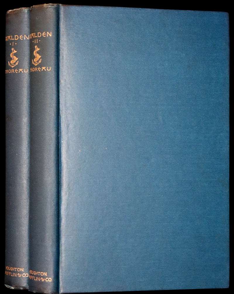 1894 Rare Book Set - WALDEN or, Life in the Woods by Henry David Thoreau.