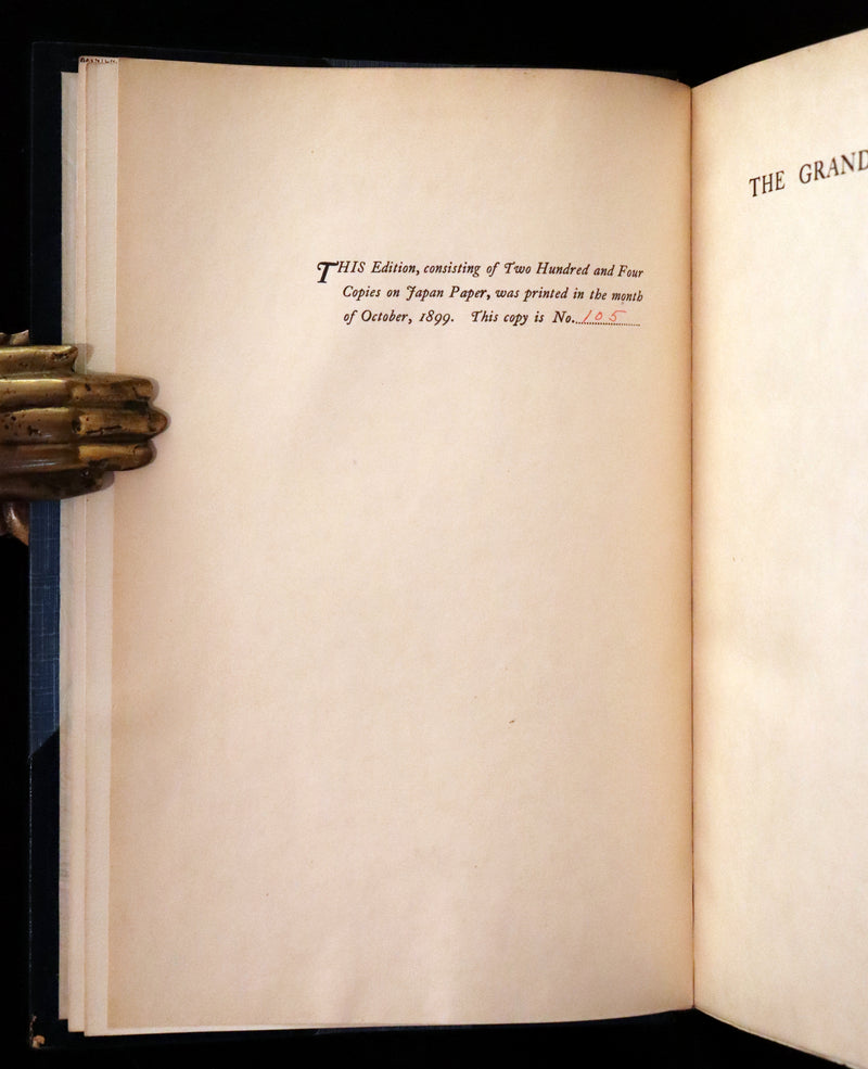 1899 Scarce Limited Edition bound by Bayntun - The Grandissimes, A Story of Creole Life in New Orleans by George W. Cable. #105/204.