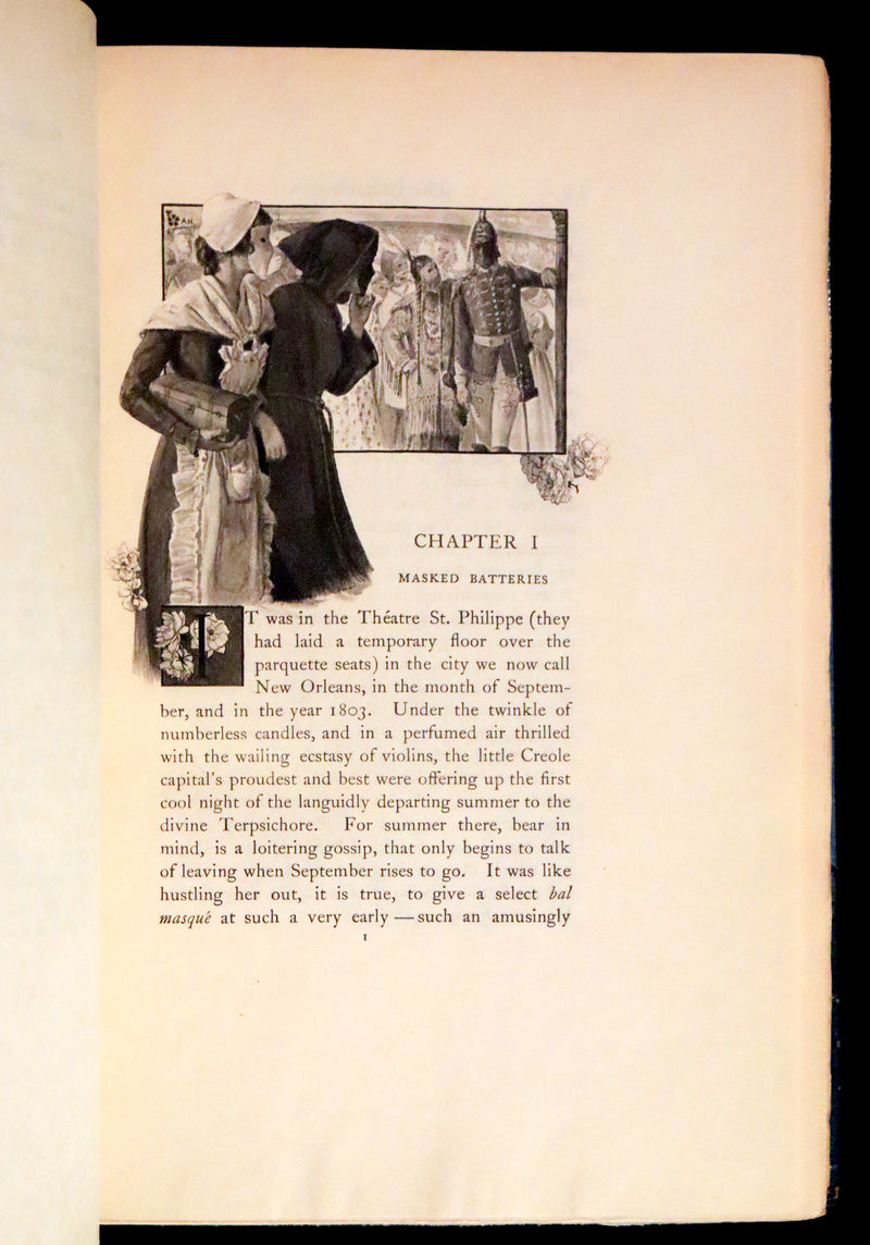1899 Scarce Limited Edition bound by Bayntun - The Grandissimes, A Story of Creole Life in New Orleans by George W. Cable. #105/204.