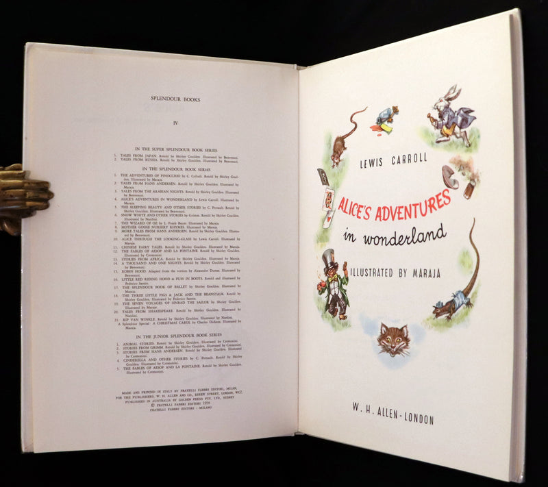 1958 Rare First UK Edition Illustrated by Libico Maraja - Alice's Adventures in Wonderland.