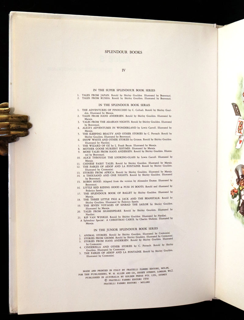 1958 Rare First UK Edition Illustrated by Libico Maraja - Alice's Adventures in Wonderland.