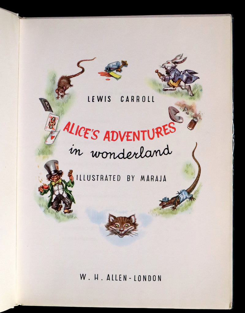 1958 Rare First UK Edition Illustrated by Libico Maraja - Alice's Adventures in Wonderland.