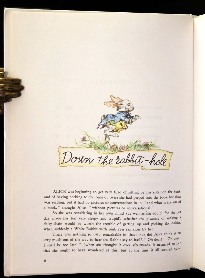 1958 Rare First UK Edition Illustrated by Libico Maraja - Alice's Adventures in Wonderland.