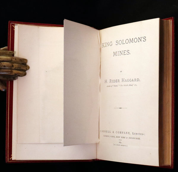 1885 Rare First Edition bound by Bayntun - King Solomon's Mines by Sir Henry Rider Haggard.