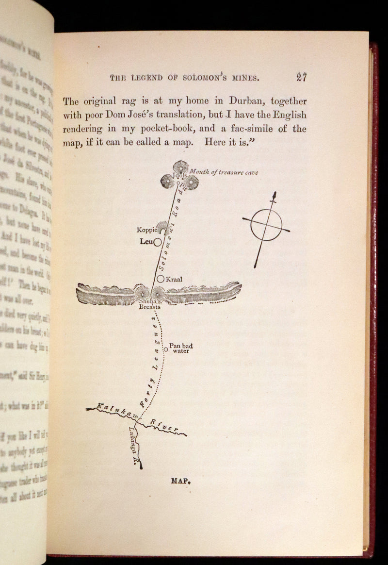 1885 Rare First Edition bound by Bayntun - King Solomon's Mines by Sir Henry Rider Haggard.