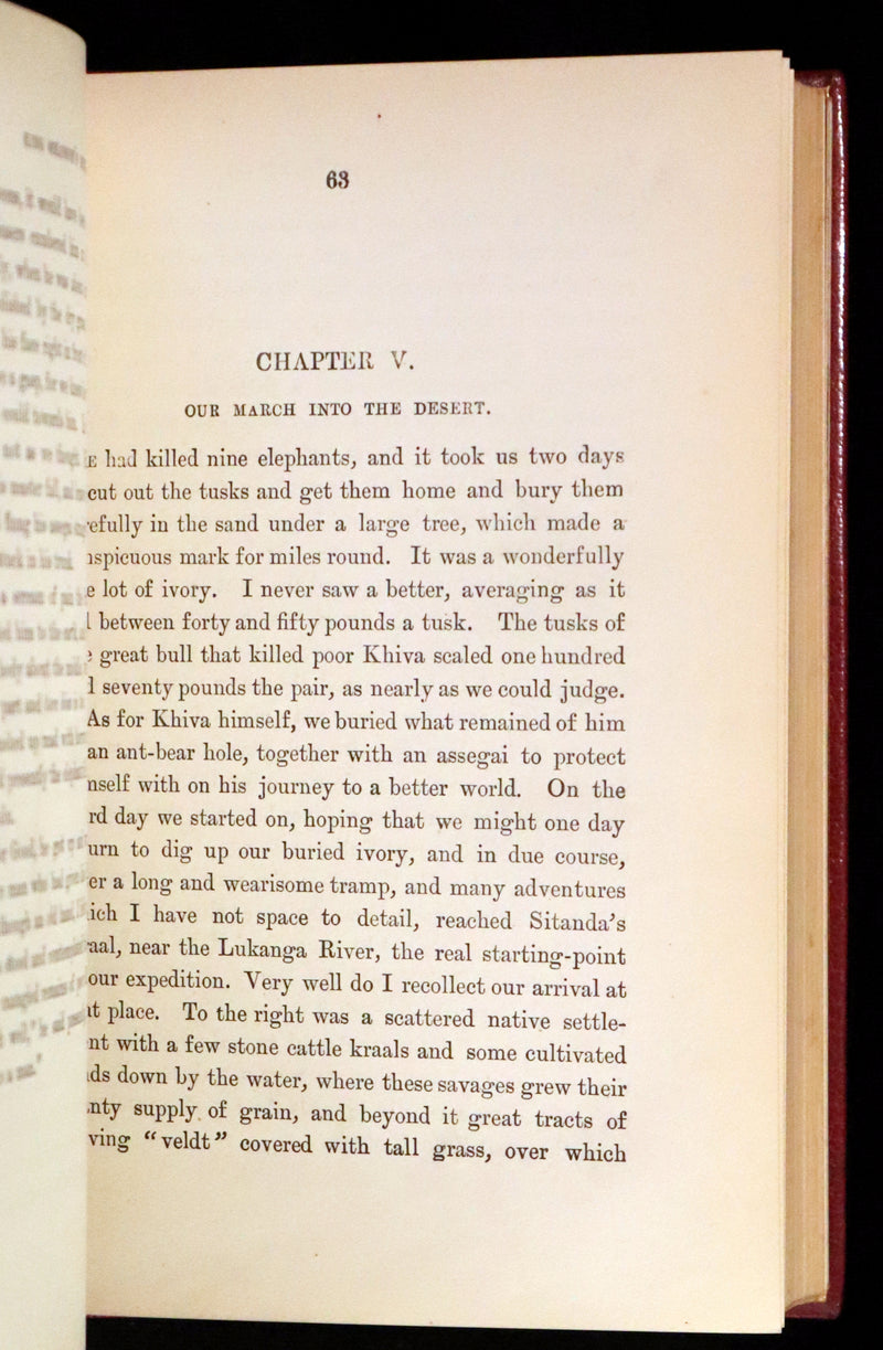 1885 Rare First Edition bound by Bayntun - King Solomon's Mines by Sir Henry Rider Haggard.