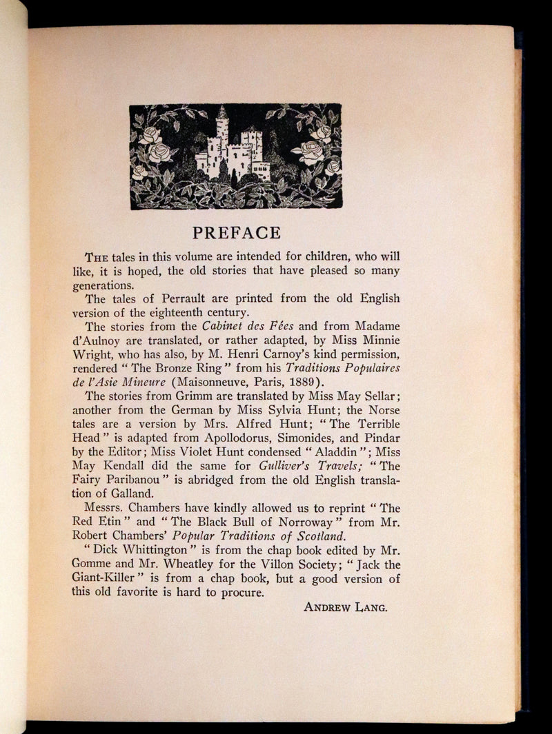 1926 Rare First illustrated Edition by Manning de V. Lee - The BLUE FAIRY BOOK by Andrew Lang.