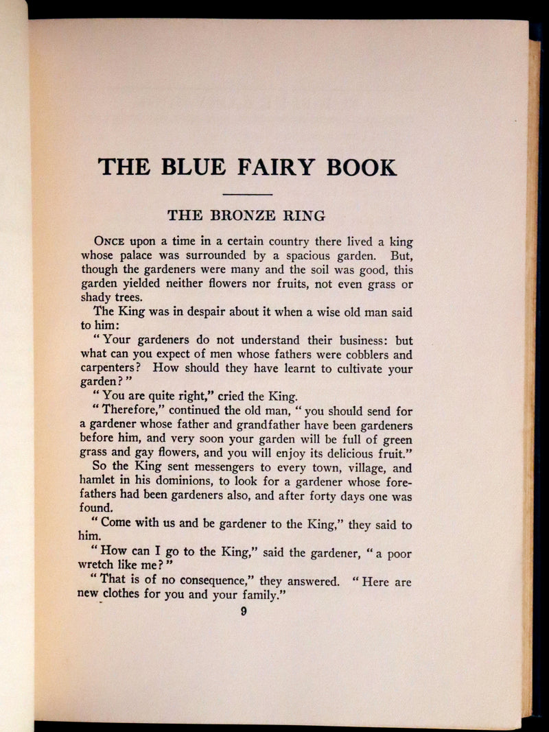1926 Rare First illustrated Edition by Manning de V. Lee - The BLUE FAIRY BOOK by Andrew Lang.