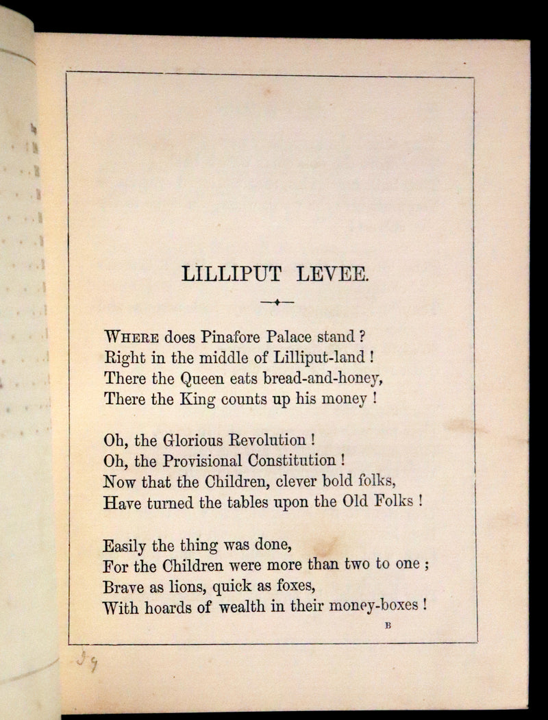 1868 Rare Book - LILLIPUT LEVEE, Poems of childhood, child-fancy, and child-like moods illustrated by Pre -Raphaelite John Everett Millais and others.