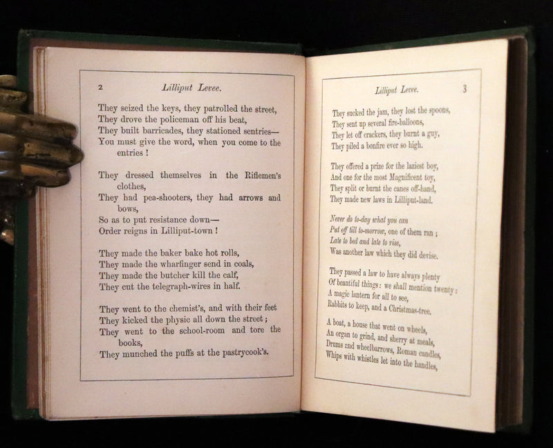 1868 Rare Book - LILLIPUT LEVEE, Poems of childhood, child-fancy, and child-like moods illustrated by Pre -Raphaelite John Everett Millais and others.