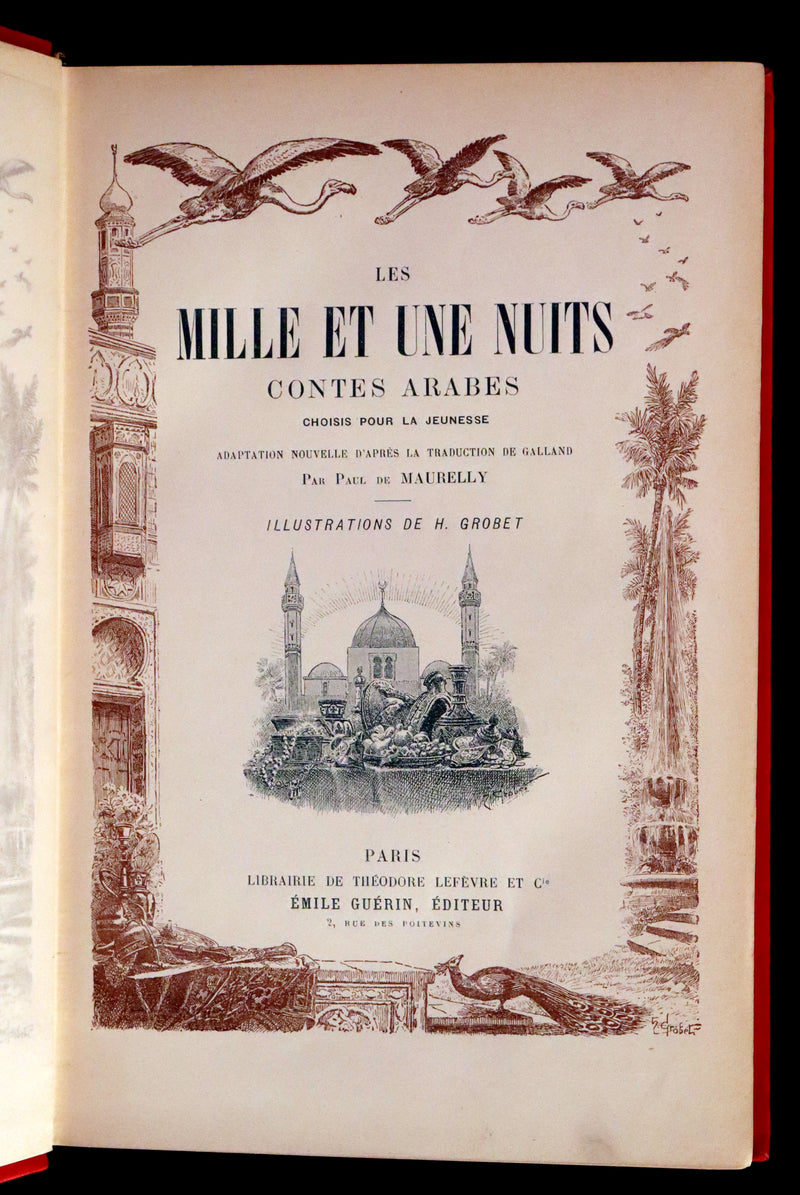 1900 Rare illustrated French Book ~ One Thousand and One Nights - Les Mille et une Nuits - Arabic Tales.