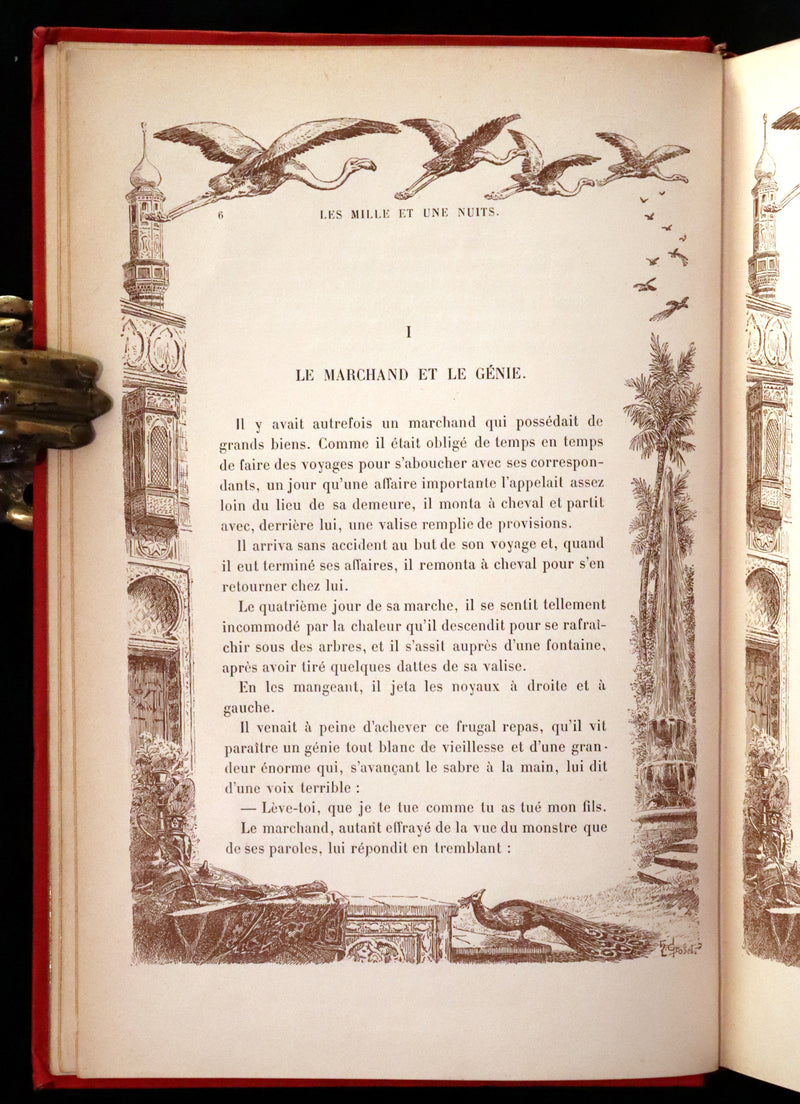 1900 Rare illustrated French Book ~ One Thousand and One Nights - Les Mille et une Nuits - Arabic Tales.