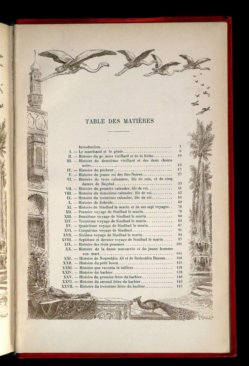 1900 Rare illustrated French Book ~ One Thousand and One Nights - Les Mille et une Nuits - Arabic Tales.