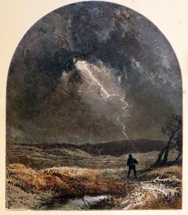 1860 Rare Book - The Poems of Oliver Goldsmith, coloured illustrated by Birket Foster and H. N. Humphrey.